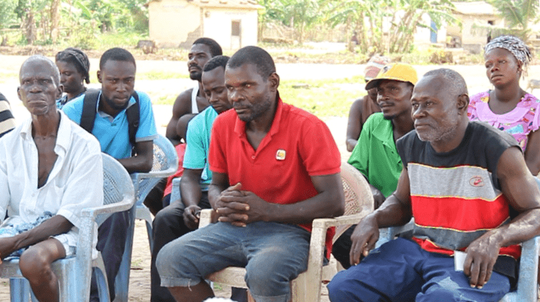 A focus group discussion with pineapple farmers at Nsadwir